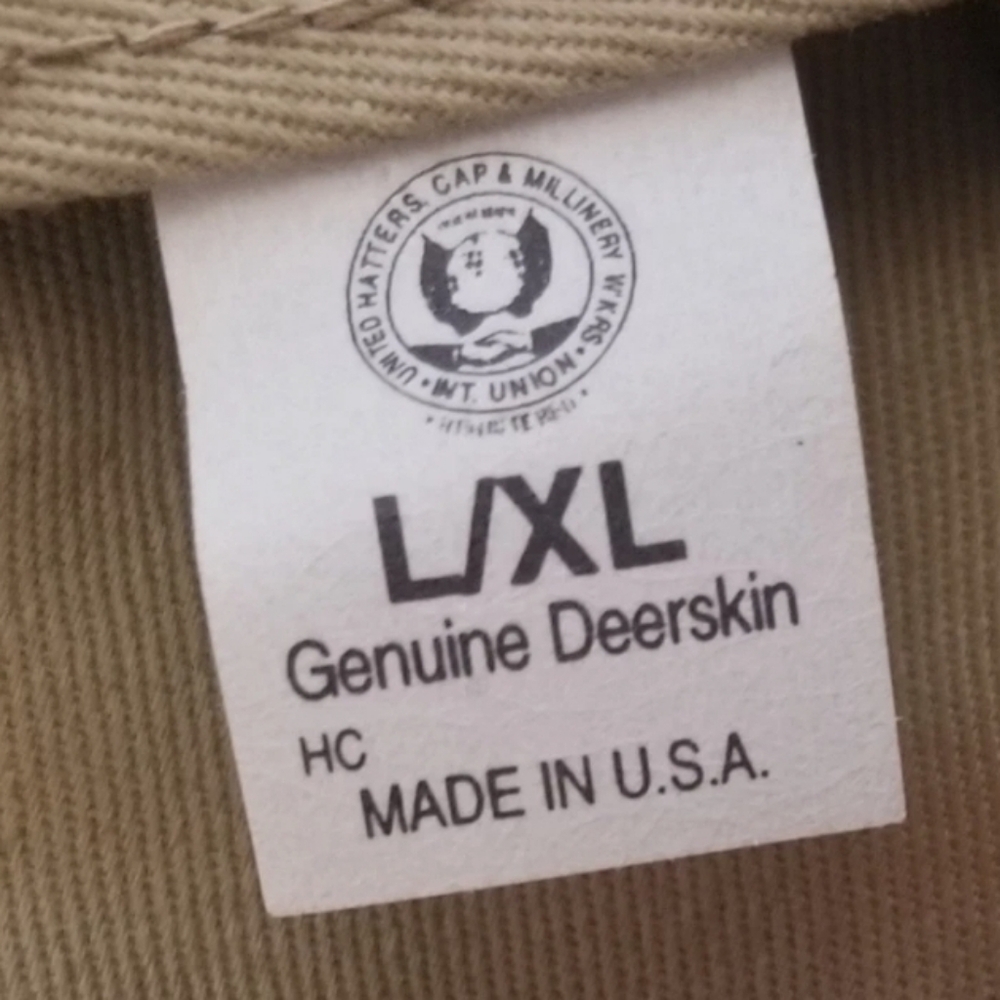 Orvis Dark Brown Deerskin Leather Hat L/XL - Picture 5 of 5